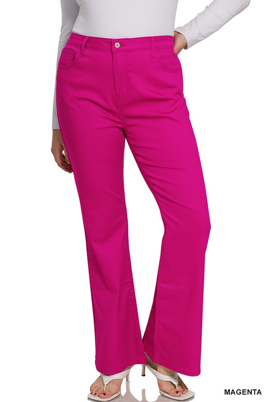 Zenana High-rise Bootcut Color Denim Pants Closet – Hannah Shop Plus 