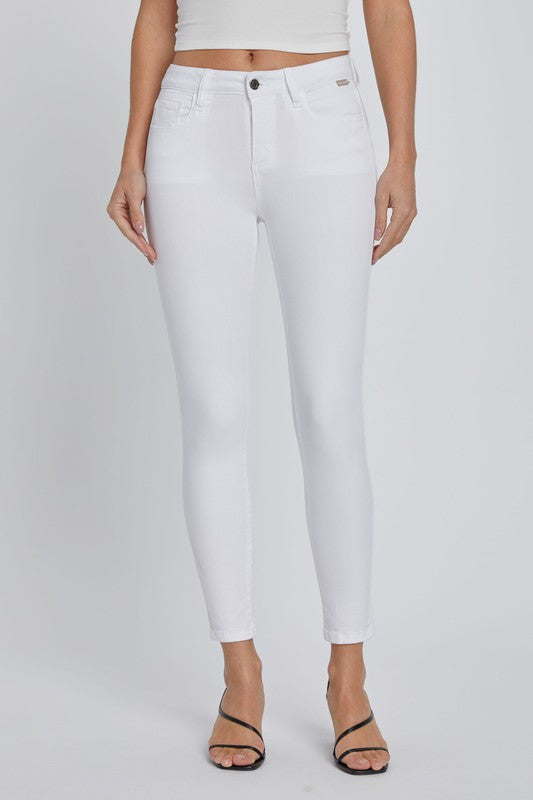 Cello Mid Rise Cropped Skinny Jeans