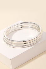 Load image into Gallery viewer, Brushed Triple Bangle Bracelets
