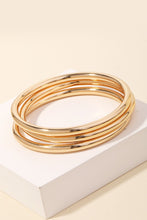 Load image into Gallery viewer, Brushed Triple Bangle Bracelets
