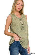 Load image into Gallery viewer, Henley Sleeveless Top
