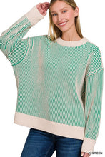 Load image into Gallery viewer, Two Toned Crewneck Sweater
