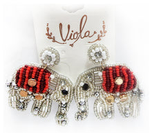 Load image into Gallery viewer, Viola Elephant Beaded Earrings
