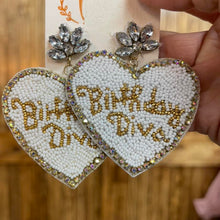 Load image into Gallery viewer, Beaded Birthday Diva Earrings - Post
