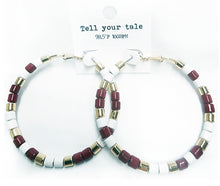 Load image into Gallery viewer, Gameday Hoop Beaded Earrings - Post
