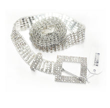 Load image into Gallery viewer, Dazzling Rhinestone Belt w/Square Buckle
