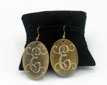 Load image into Gallery viewer, HC Laser Engraved Initial Earrings
