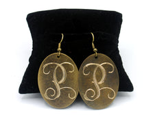 Load image into Gallery viewer, HC Laser Engraved Initial Earrings
