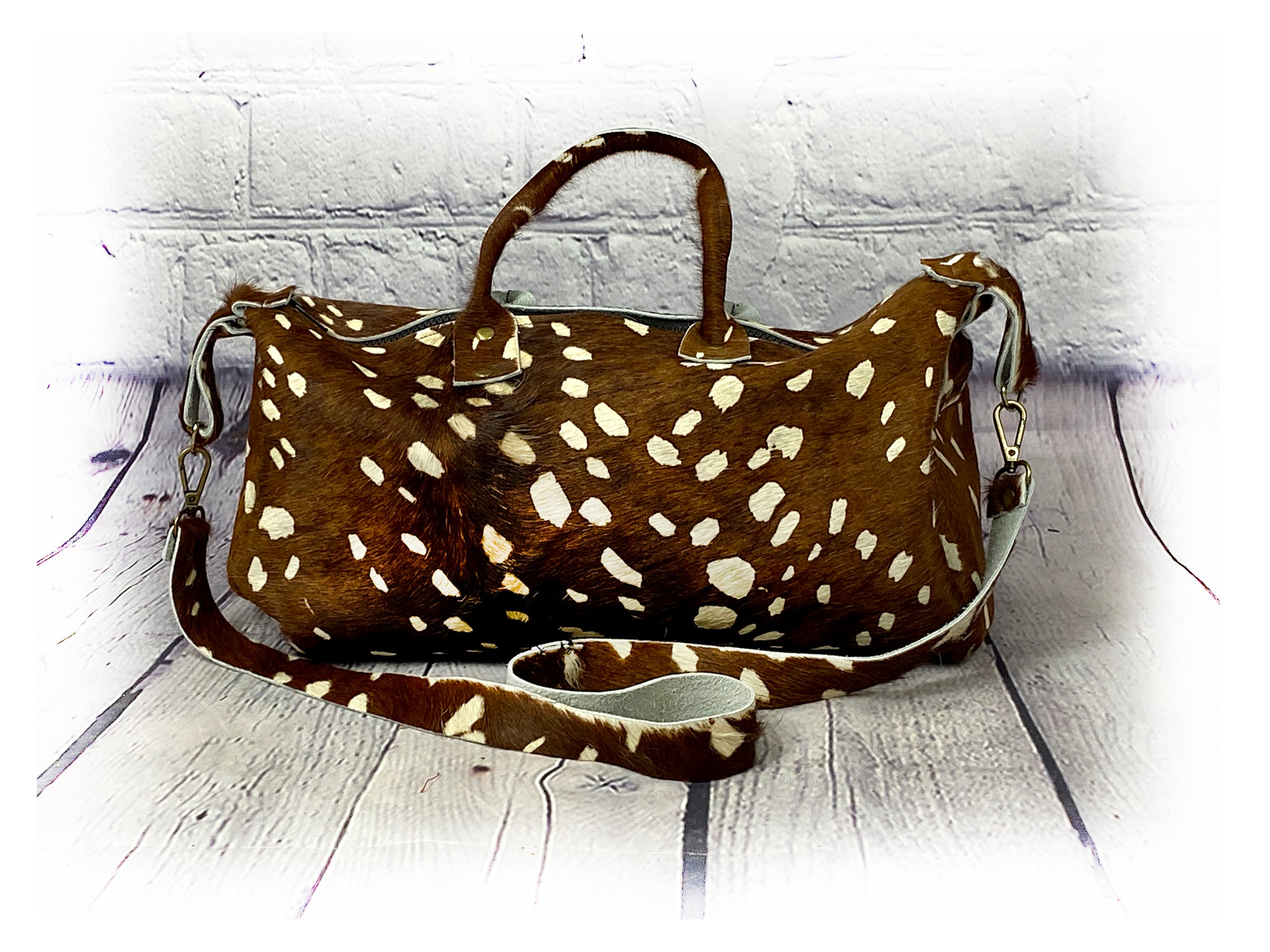 Louis Vuitton Cow Print Upcycled Duffle Bag! - $200 New With Tags
