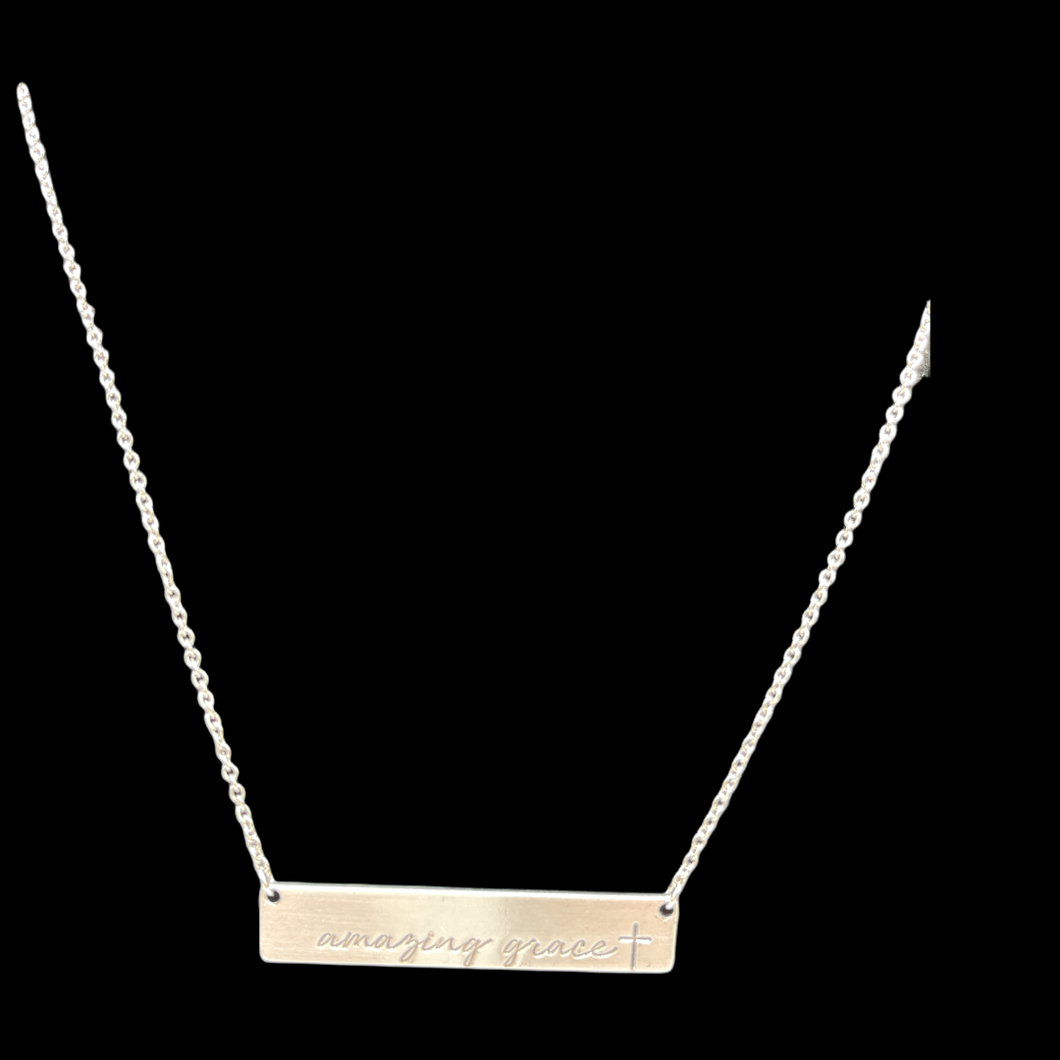 Amazing Grace Bar Necklace