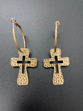 Load image into Gallery viewer, Loop Cross Earrings
