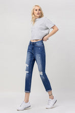 Load image into Gallery viewer, Dreamland Plus Distressed Stretch Boyfriend Jeans by Vervet
